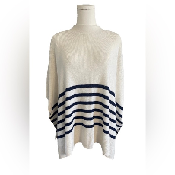 J. crew Striped Navy and White Women's Sweater - Picture 1 of 5
